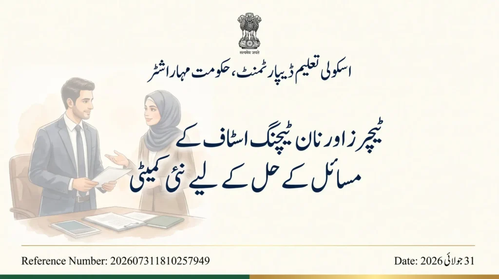 Government Circular - State Level Grievance Redressal Committee for Teachers - 2026