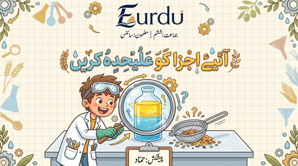 Maharashtra board urdu - class 6 science - lets separate the components - questions and answers